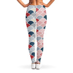 Japanese Geometric Pattern Print Women's Leggings