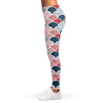 Japanese Geometric Pattern Print Women's Leggings