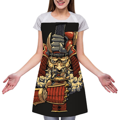Japanese Ghost Samurai Print Adjustable Apron