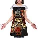 Japanese Ghost Samurai Print Adjustable Apron