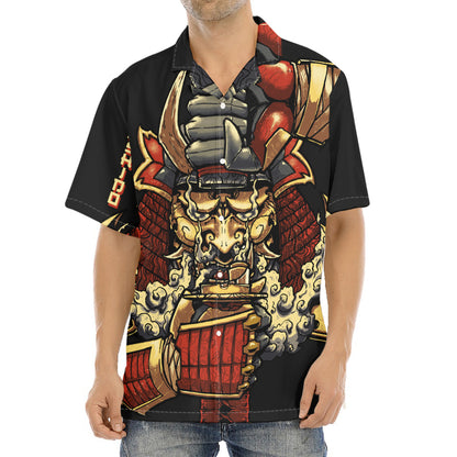 Japanese Ghost Samurai Print Aloha Shirt