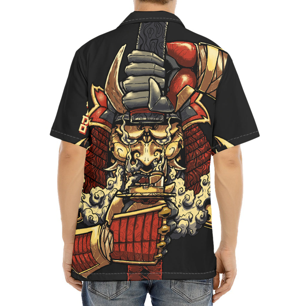 Japanese Ghost Samurai Print Aloha Shirt