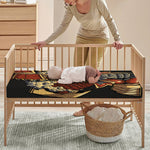Japanese Ghost Samurai Print Baby Crib Sheet