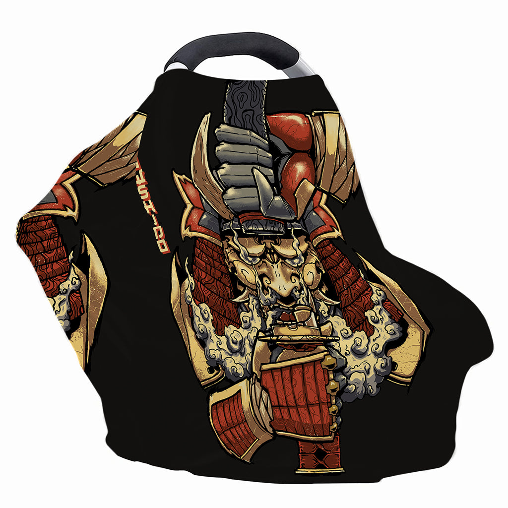 Japanese Ghost Samurai Print Baby Seat Cover