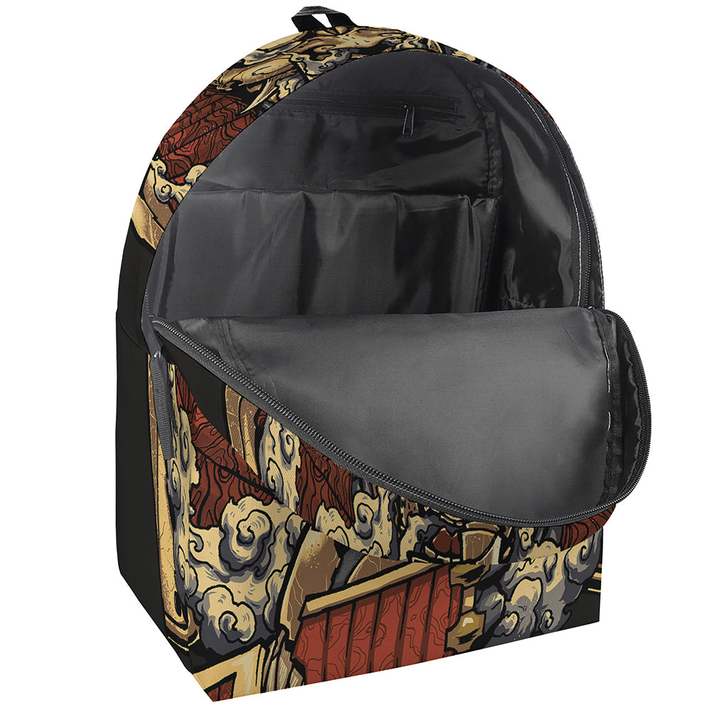 Japanese Ghost Samurai Print Backpack