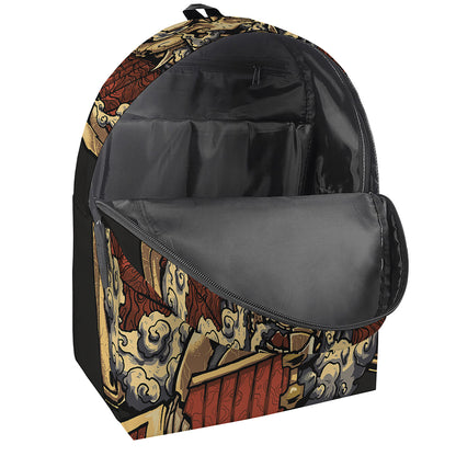 Japanese Ghost Samurai Print Backpack