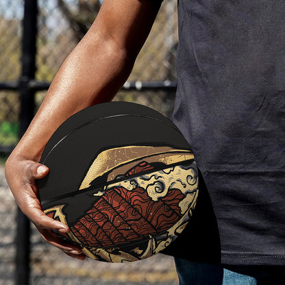 Japanese Ghost Samurai Print Basketball