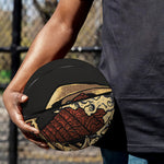 Japanese Ghost Samurai Print Basketball