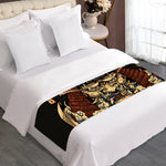 Japanese Ghost Samurai Print Bed Runner