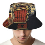 Japanese Ghost Samurai Print Bucket Hat
