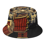 Japanese Ghost Samurai Print Bucket Hat