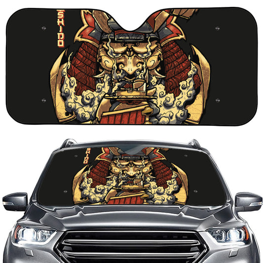 Japanese Ghost Samurai Print Car Windshield Sun Shade