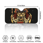Japanese Ghost Samurai Print Car Windshield Sun Shade
