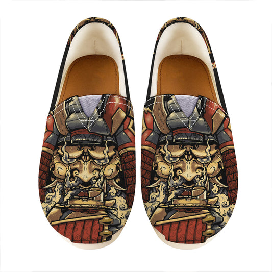 Japanese Ghost Samurai Print Casual Shoes