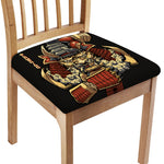Japanese Ghost Samurai Print Chair Cushion Cover