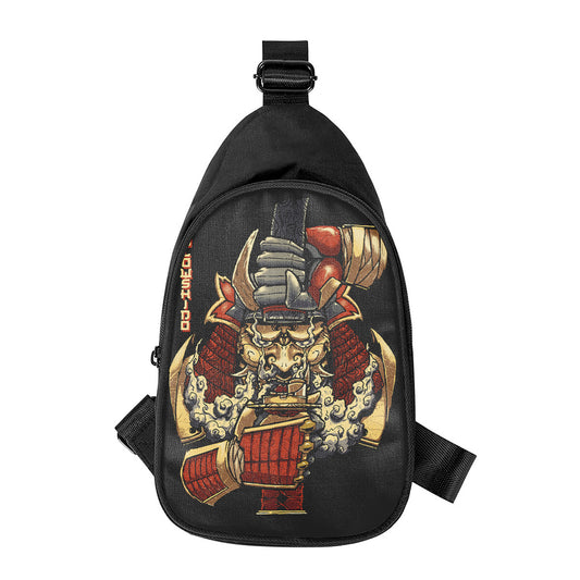 Japanese Ghost Samurai Print Chest Bag