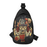 Japanese Ghost Samurai Print Chest Bag