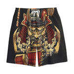 Japanese Ghost Samurai Print Cotton Shorts