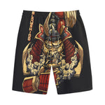 Japanese Ghost Samurai Print Cotton Shorts