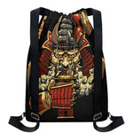 Japanese Ghost Samurai Print Drawstring Backpack