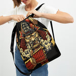 Japanese Ghost Samurai Print Drawstring Backpack