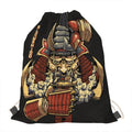 Japanese Ghost Samurai Print Drawstring Bag