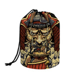 Japanese Ghost Samurai Print Drawstring Makeup Bag