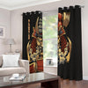 Japanese Ghost Samurai Print Extra Wide Grommet Curtains