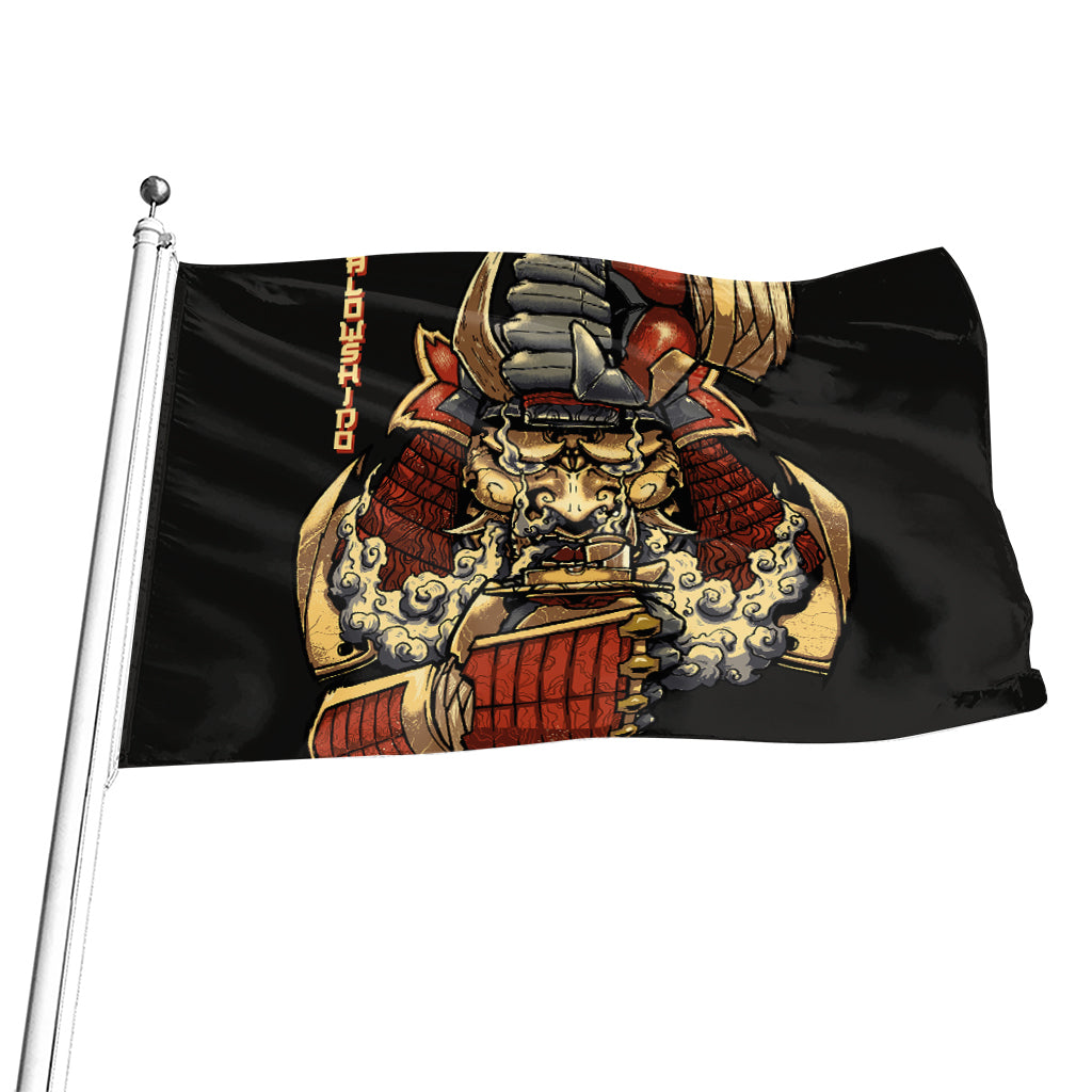 Japanese Ghost Samurai Print Flag