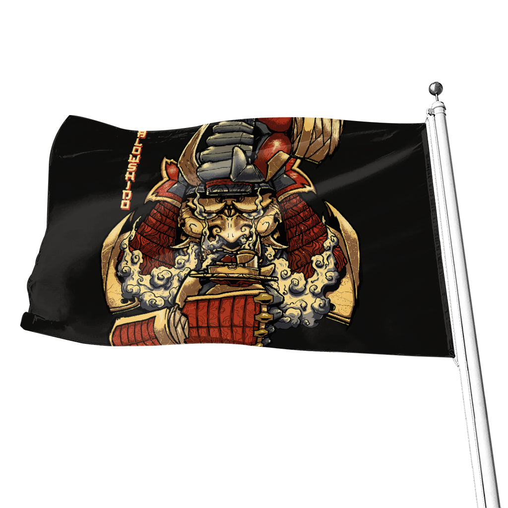 Japanese Ghost Samurai Print Flag