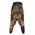 Japanese Ghost Samurai Print Hammer Pants