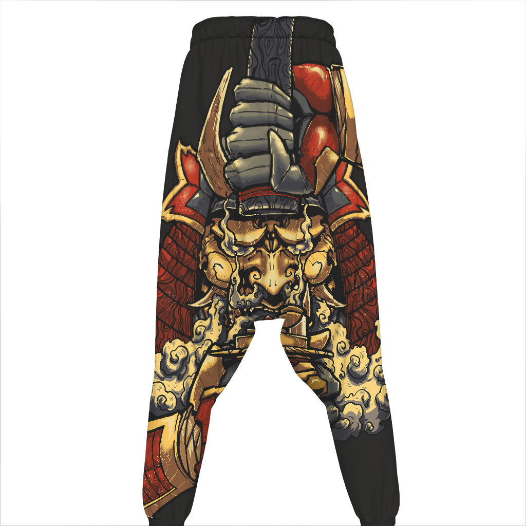 Japanese Ghost Samurai Print Hammer Pants