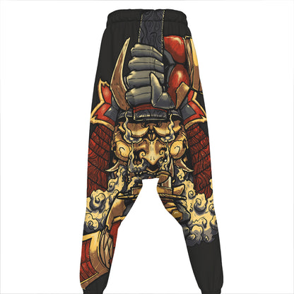 Japanese Ghost Samurai Print Hammer Pants