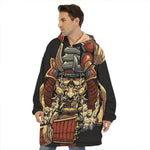 Japanese Ghost Samurai Print Hoodie Blanket