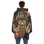 Japanese Ghost Samurai Print Hoodie Blanket
