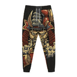 Japanese Ghost Samurai Print Jogger Pants