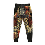 Japanese Ghost Samurai Print Jogger Pants