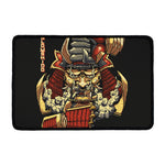 Japanese Ghost Samurai Print Kitchen Mat