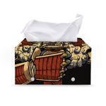 Japanese Ghost Samurai Print Leather Tissue Box Cover