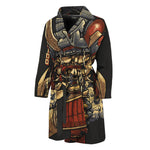 Japanese Ghost Samurai Print Men's Bathrobe
