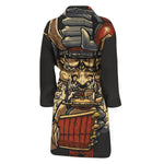 Japanese Ghost Samurai Print Men's Bathrobe