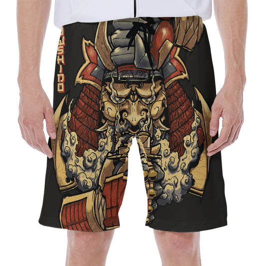 Japanese Ghost Samurai Print Men's Beach Shorts