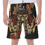 Japanese Ghost Samurai Print Men's Beach Shorts