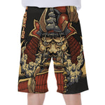 Japanese Ghost Samurai Print Men's Beach Shorts
