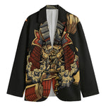 Japanese Ghost Samurai Print Men's Blazer