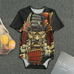 Japanese Ghost Samurai Print Men's Bodysuit