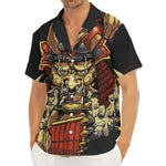 Japanese Ghost Samurai Print Men's Deep V-Neck Shirt