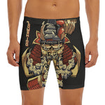 Japanese Ghost Samurai Print Men's Long Boxer Briefs