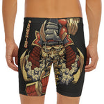 Japanese Ghost Samurai Print Men's Long Boxer Briefs