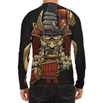 Japanese Ghost Samurai Print Men's Long Sleeve Rash Guard